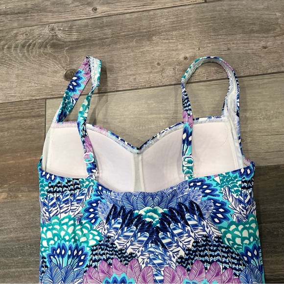 Bond Eye Australia SwimSuit Sorento Twist Front One Piece Blue Green 8 DD - Picture 5 of 9